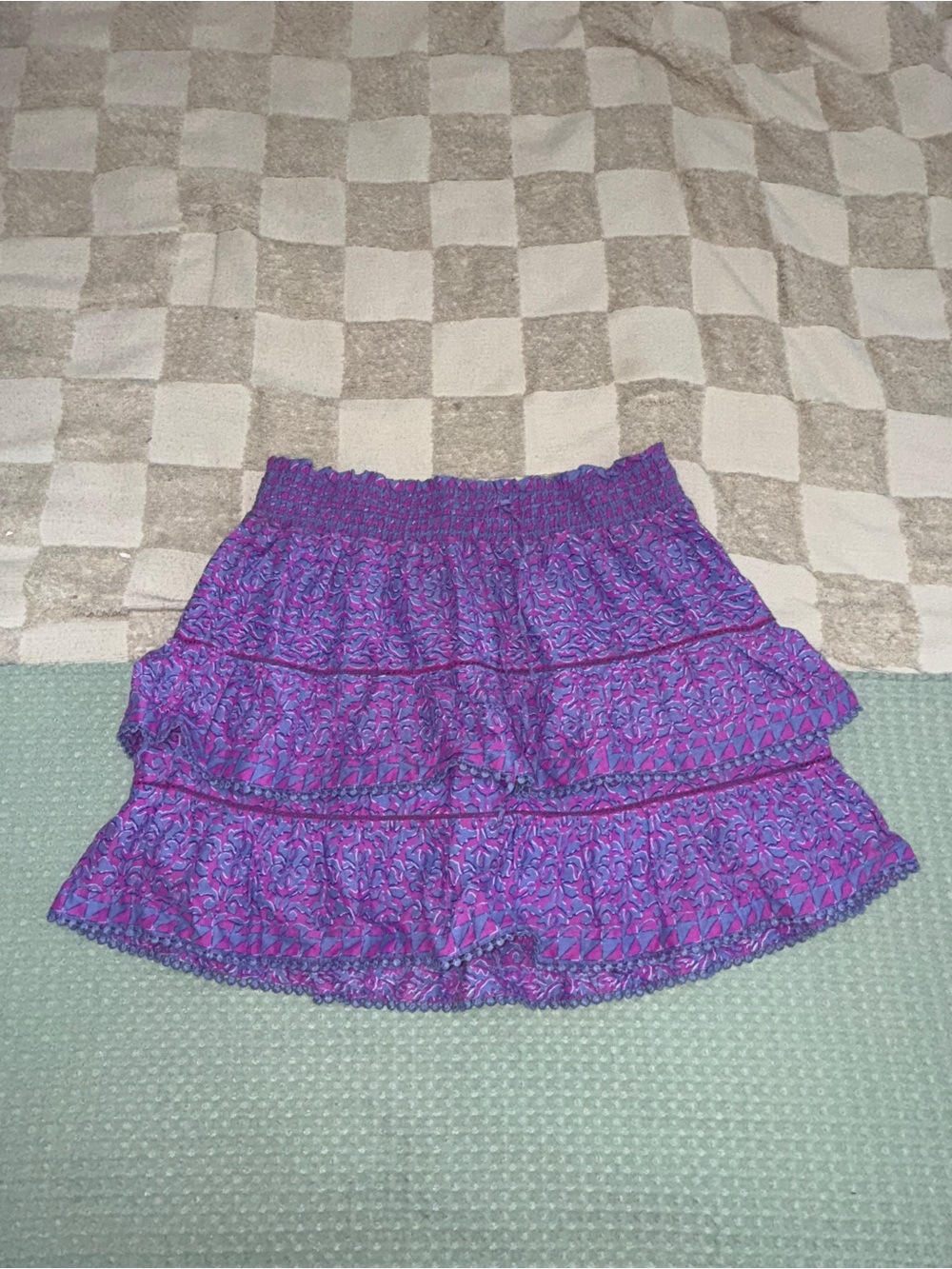 Vineyard Vines Anegada Print Tiered Skirt size L